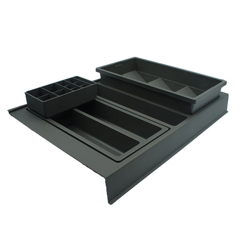 Органайзер для ванної кімнати (великий лоток), D=400мм, сірий Oріон (пласт.) Органайзер для ванної кімнати (великий лоток), D=400мм, сірий Oріон (пласт.)