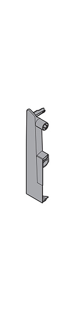 Кріплення передньої панелі, з релінгом, ліве, сірий (пластик)  