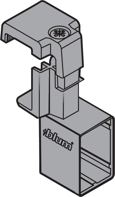 Тримач поперечного релінга прямокутний INTIVO, білий шовк Тримач поперечного релінга прямокутний INTIVO, білий шовк