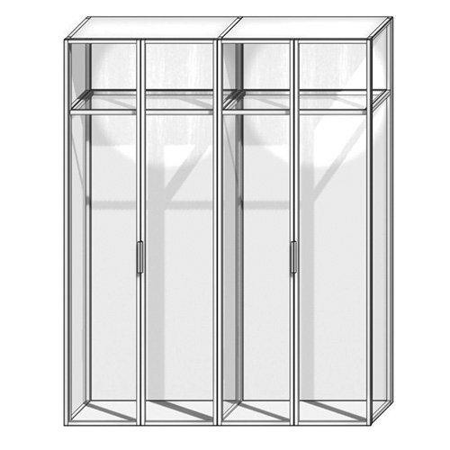 Шафа 4дв 2400*2500 (Бічний проф.скло прикл.і фасад скло під прикл.+полиця Lait) Шафа 4дв 2400*2500 (Бічний проф.скло прикл.і фасад скло під прикл.+полиця Lait)