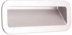 Ручка врезная SMOOTH м/о 128мм, металик мат.