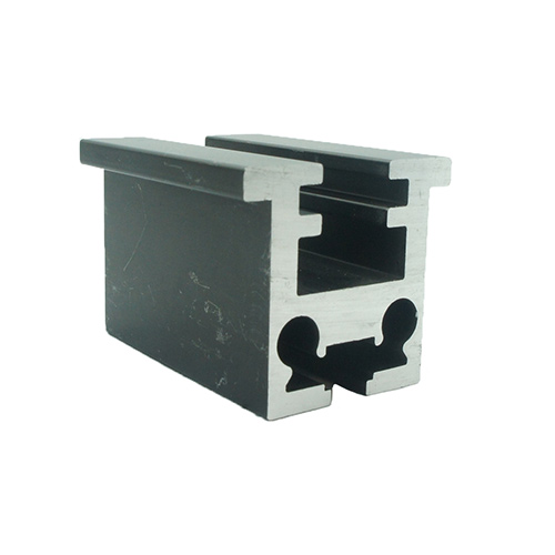 Профіль KR-857 горизонтальний дверний L=6100мм, чорний мат. (алюміній) Профіль KR-857 горизонтальний дверний L=6100мм, чорний мат. (алюміній)