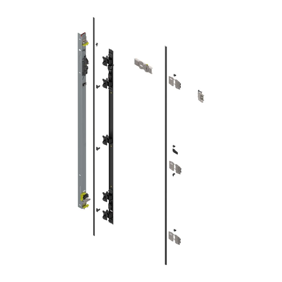 Подвійні двері, опора для шарнірів (Комплект), для висота ніші 1957–2106 мм, ліво Подвійні двері, опора для шарнірів (Комплект), для висота ніші 1957–2106 мм, ліво