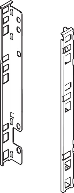 Тримач задньої стінки LEGRABOX з ДСП, F(253), лівий+правий, терра-чорний