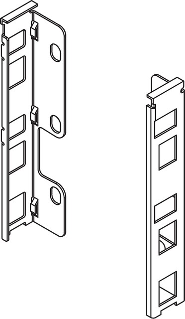 Тримач задньої стінки LEGRABOX з ДСП, K(140), лівий+правий, терра-чорний