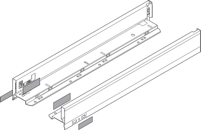 Боковина LEGRABOX N(66.5), L=450мм, ліва+права, нерж (+2загл.зовн.+2загл.внутр.) Боковина LEGRABOX N(66.5), L=450мм, ліва+права, нерж (+2загл.зовн.+2загл.внутр.)