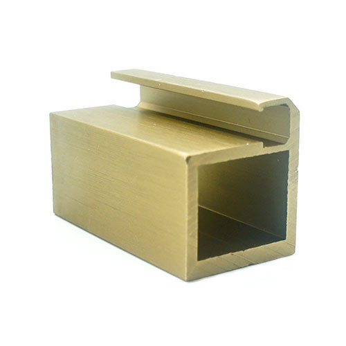 Профіль для дверей IS 955, L=6100мм, (для скла з ущільнюв.)  бронза карт'є Профіль для дверей IS 955, L=6100мм, (для скла з ущільнюв.)  бронза карт'є