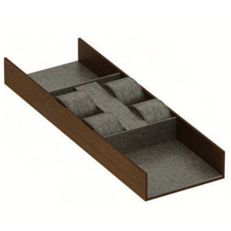 Органайзер для годинників 150х432х50мм, Горіх Canaletto + Екошкіра Графіт Strio Органайзер для годинників 150х432х50мм, Горіх Canaletto + Екошкіра Графіт Strio