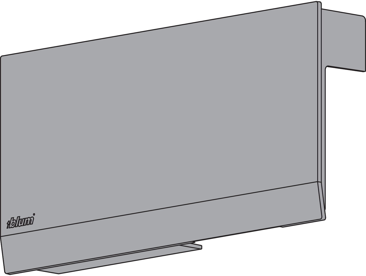 Заглушка AVENTOS HK TOP, права (пластик), сірий Заглушка AVENTOS HK TOP, права (пластик), сірий