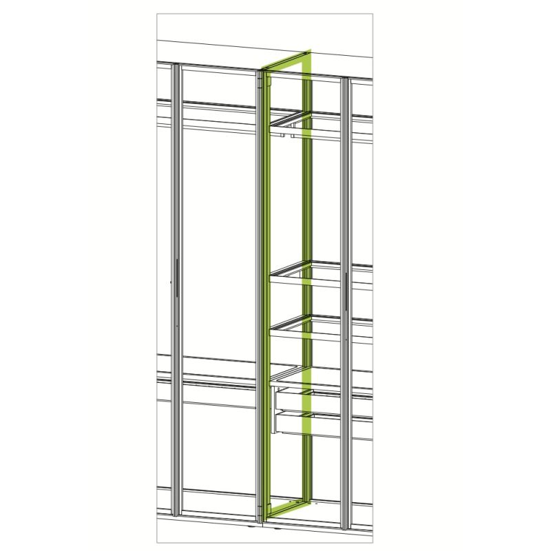 Комплект боковини-рамки 2617х578х25мм, центральний, цирконій Комплект боковини-рамки 2617х578х25мм, центральний, цирконій