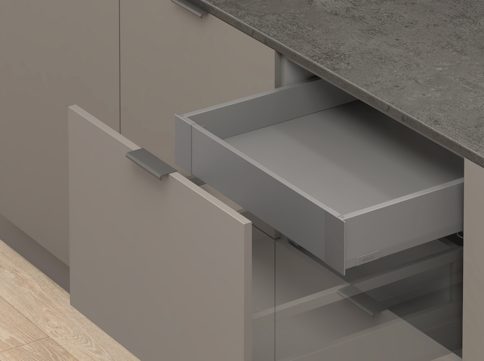 MERIVOBOX, 270 мм, 40 кг, M, TIP-ON BLUMOTION, OG-M (оріон сірий) MERIVOBOX, 270 мм, 40 кг, M, TIP-ON BLUMOTION, OG-M (оріон сірий)