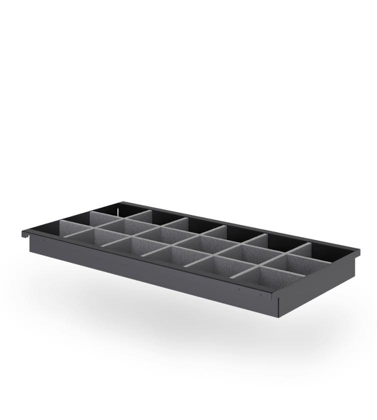 Полиця-органайзер  Ipnos APOL/4545NG з дерев. розділ., чорний Полиця-органайзер  Ipnos APOL/4545NG з дерев. розділ., чорний