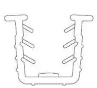 Ущільнювач для скла Scorribase Mini (пластик), 3м  Ущільнювач для скла Scorribase Mini (пластик), 3м