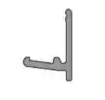 Профіль нижній №1 тримач скла 3000мм, алюміній Профіль нижній №1 тримач скла 3000мм, алюміній