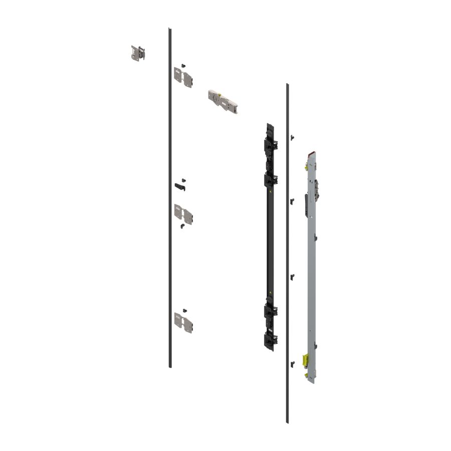 Подвійні двері, опора для шарнірів (Комплект), для висота ніші 1657–1806 мм, правий, оцинкована Подвійні двері, опора для шарнірів (Комплект), для висота ніші 1657–1806 мм, правий, оцинкована