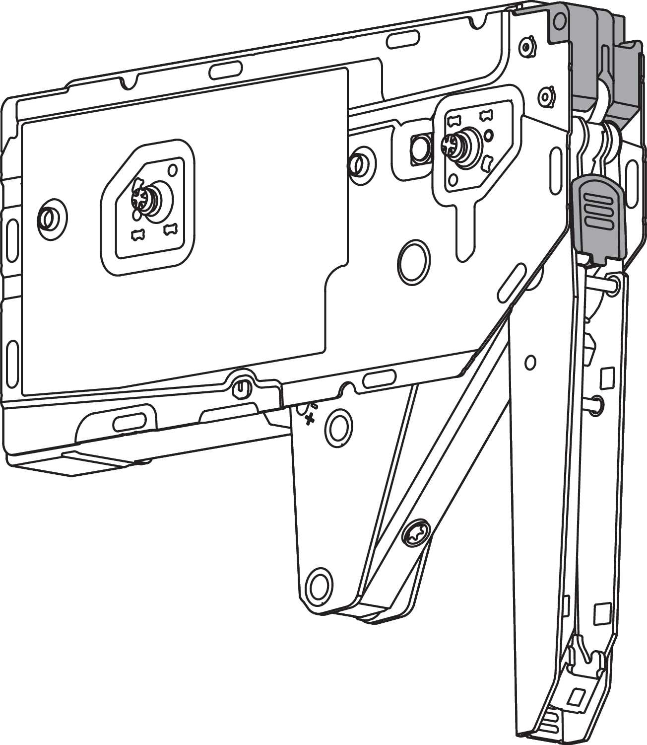 Силовий механізм AVENTOS HK TOP (25), LF= 930–2800, Blumotion Силовий механізм AVENTOS HK TOP (25), LF= 930–2800, Blumotion