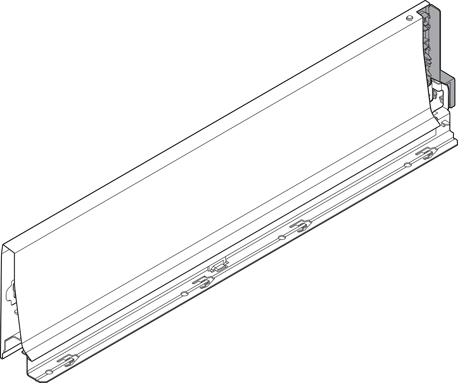 Боковина TANDEMBOX Antaro K (115,6 мм).  L=500мм, ліва, світло-сірий  