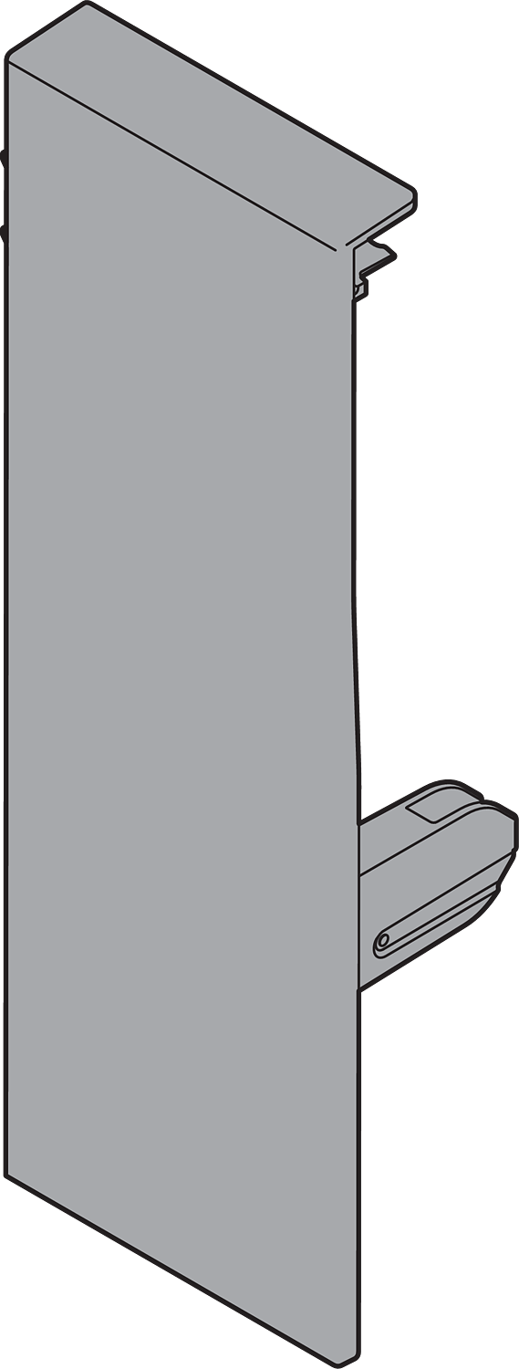Кріплення передньої панелі ANTARO С, праве, світло-сірий (пластик)