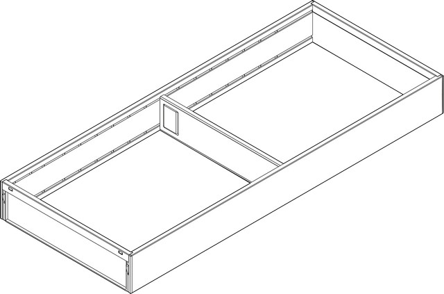 Рама AMBIA-LINE для LEGRABOX, стандартний ящик, сталь, L=650мм, шир.=200мм, білий шовк