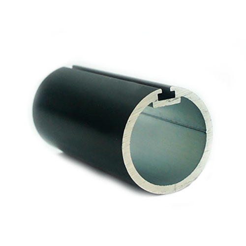 Труба гардеробна (кругла) з пазом для ущільнювача, чорний мат., 5200мм 