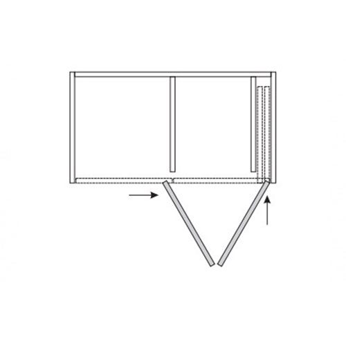 Раздвижная система Folding Concepta 25 (1250-1850мм), правая
