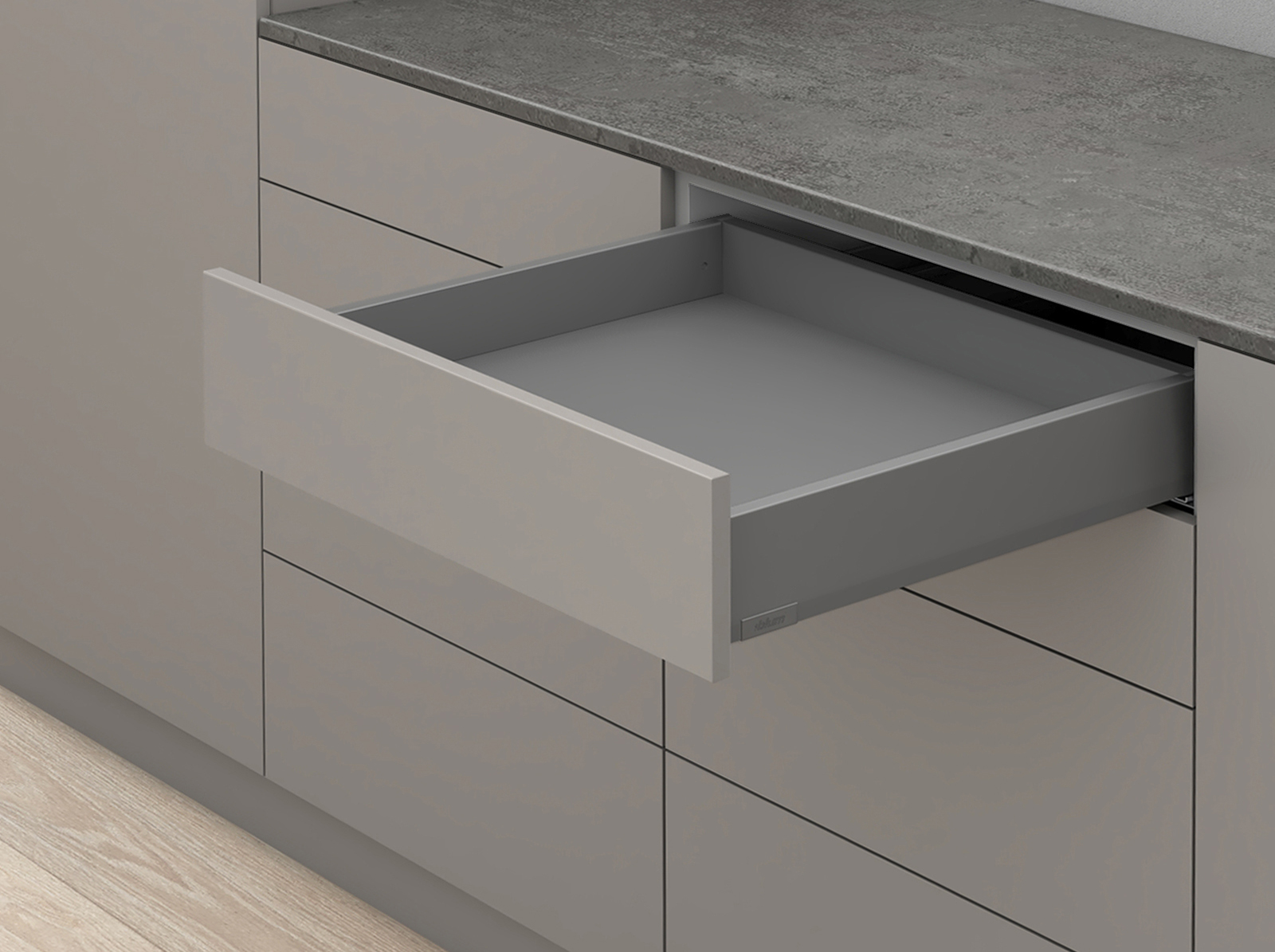 MERIVOBOX, 550 мм, 70 кг, M, TIP-ON BLUMOTION, OG-M (оріон сірий) MERIVOBOX, 550 мм, 70 кг, M, TIP-ON BLUMOTION, OG-M (оріон сірий)