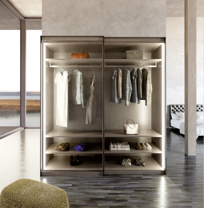 К-кт для дводверної шафи Fine+Star, товщ. дверей 28мм, від 1400x2700мм, чорн., алюм К-кт для дводверної шафи Fine+Star, товщ. дверей 28мм, від 1400x2700мм, чорн., алюм