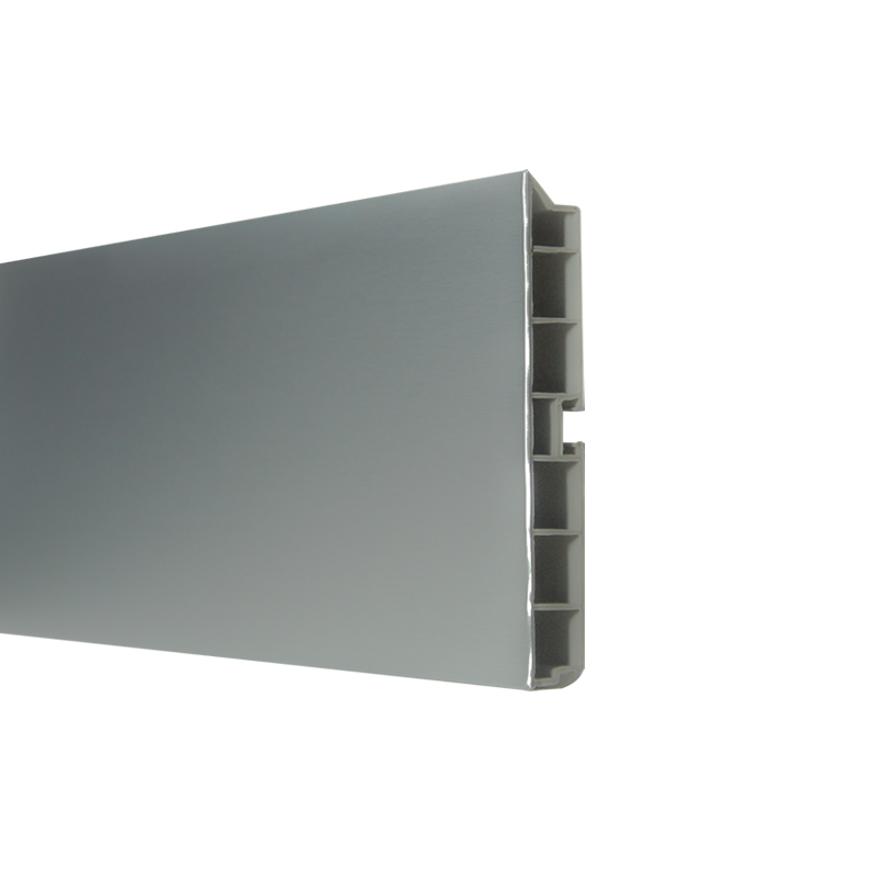 Цоколь H=100мм алюміній. (ПВХ), 4м (прихований ущільн.) Цоколь H=100мм алюміній. (ПВХ), 4м (прихований ущільн.)