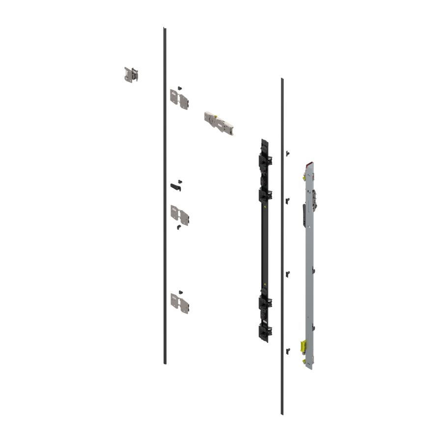 Подвійні двері, опора для шарнірів (Комплект), для висота ніші 1507–1656 мм, правий, оцинкована Подвійні двері, опора для шарнірів (Комплект), для висота ніші 1507–1656 мм, правий, оцинкована