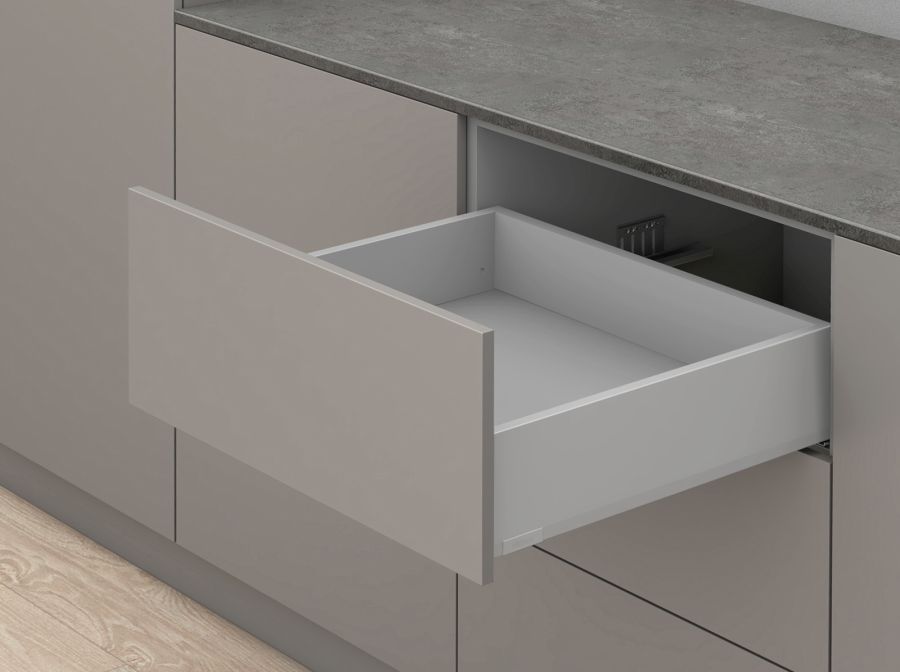 MERIVOBOX, 550 мм, 40 кг, K, TIP-ON BLUMOTION, IG-M (індіум сірий) MERIVOBOX, 550 мм, 40 кг, K, TIP-ON BLUMOTION, IG-M (індіум сірий)