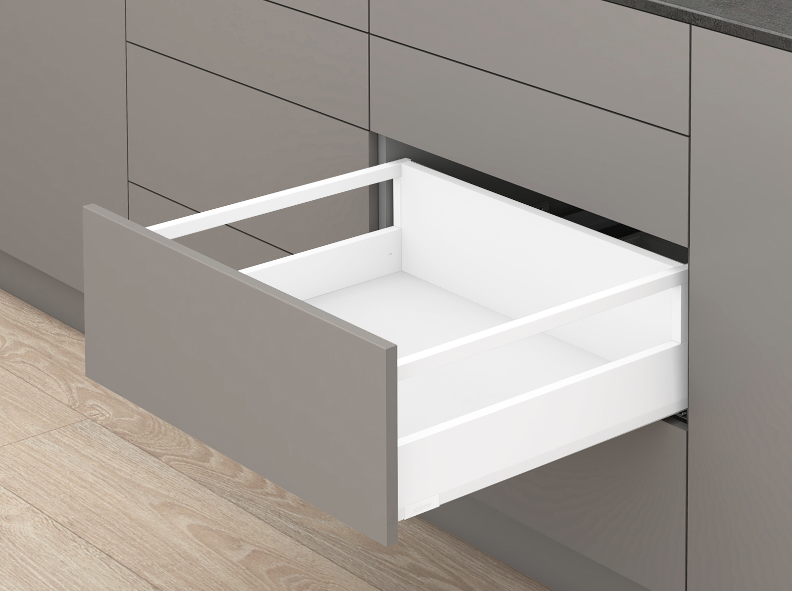 MERIVOBOX, 450 мм, 40 кг, E, з релінгами, TIP-ON BLUMOTION, SW-M (білий шовк) MERIVOBOX, 450 мм, 40 кг, E, з релінгами, TIP-ON BLUMOTION, SW-M (білий шовк)