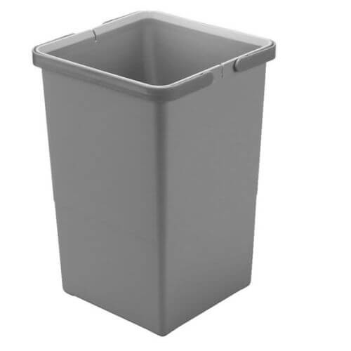 Ведро для мусора COVER BOX 12л (225х225х340мм) серый (пластик)/серебристые