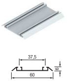 Направляюча нижня Е1, 2, 4м, алюміній  Направляюча нижня Е1, 2, 4м, алюміній