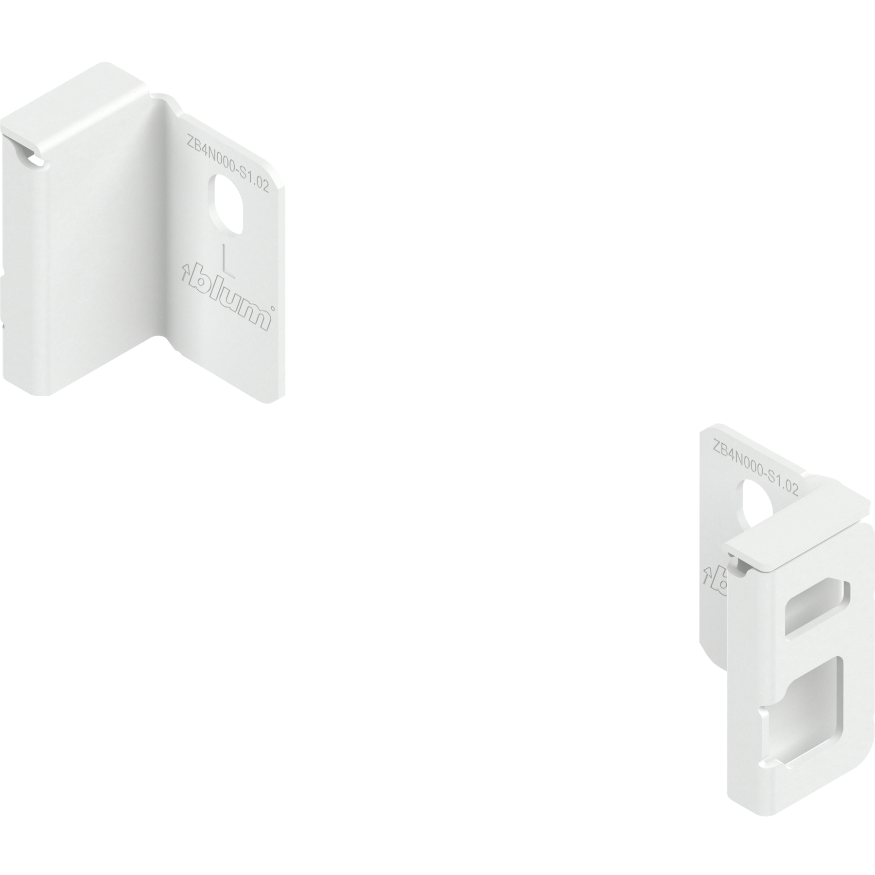 MERIVOBOX держатель задней стенки, N, R+L, SW-M (белый шелк)