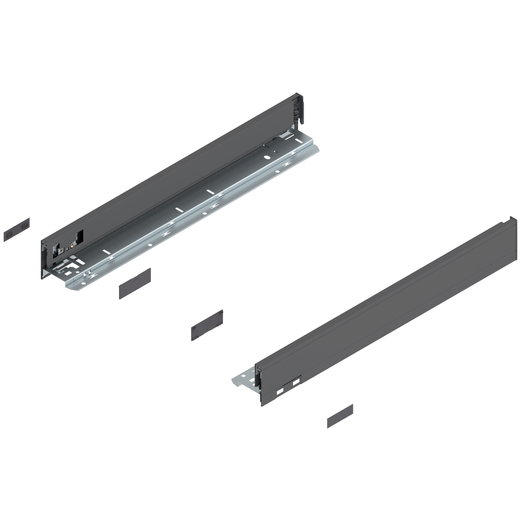 LEGRABOX царга, висота N (66.5 мм), НД=500 мм, ліва/права, LEGRABOX pure, сірий "оріон" матовий LEGRABOX царга, висота N (66.5 мм), НД=500 мм, ліва/права, LEGRABOX pure, сірий "оріон" матовий