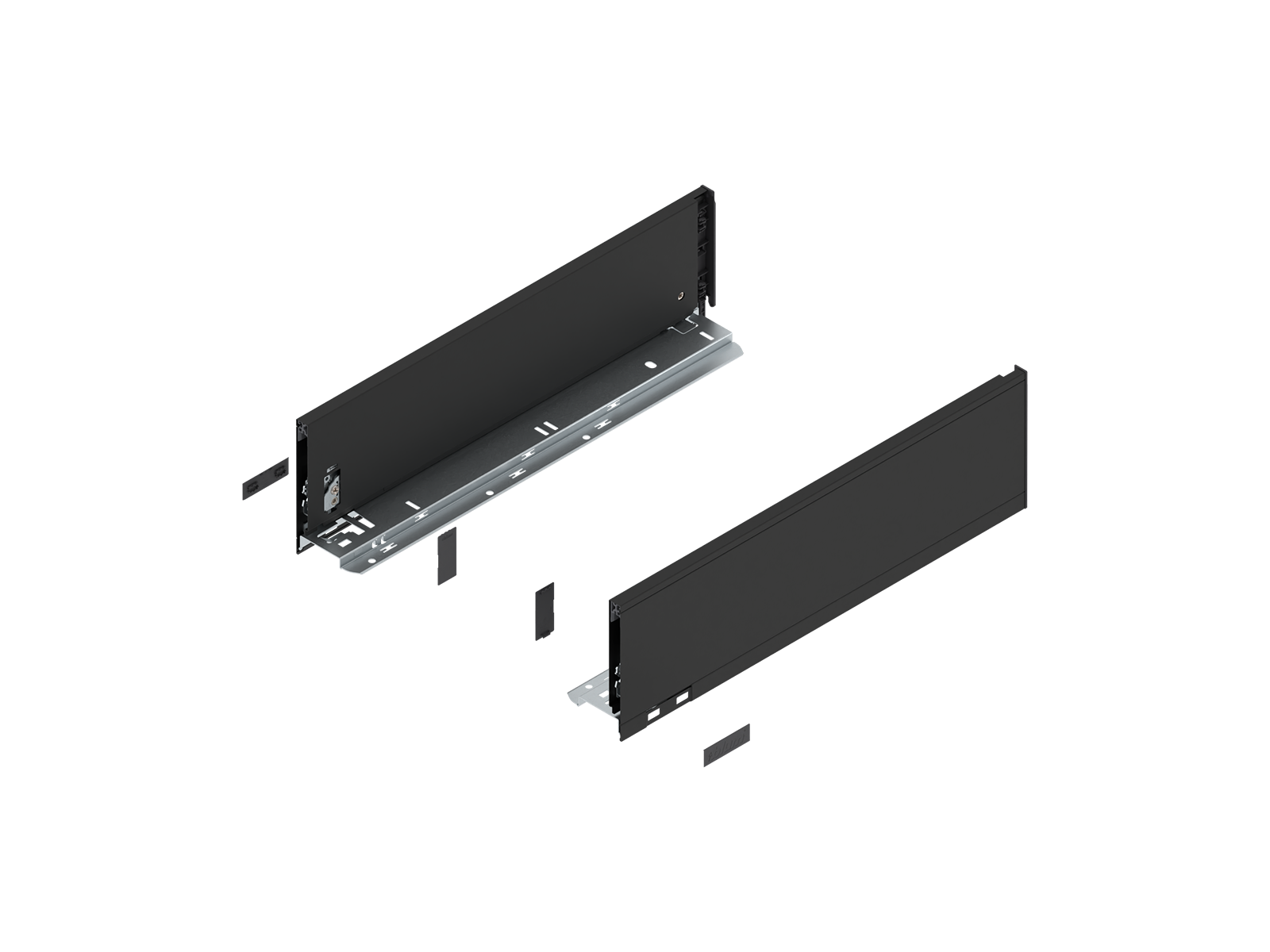 LEGRABOX царга, висота K (128.5 мм), НД=450 мм, ліва/права, LEGRABOX pure, чорний карбон матовий LEGRABOX царга, висота K (128.5 мм), НД=450 мм, ліва/права, LEGRABOX pure, чорний карбон матовий