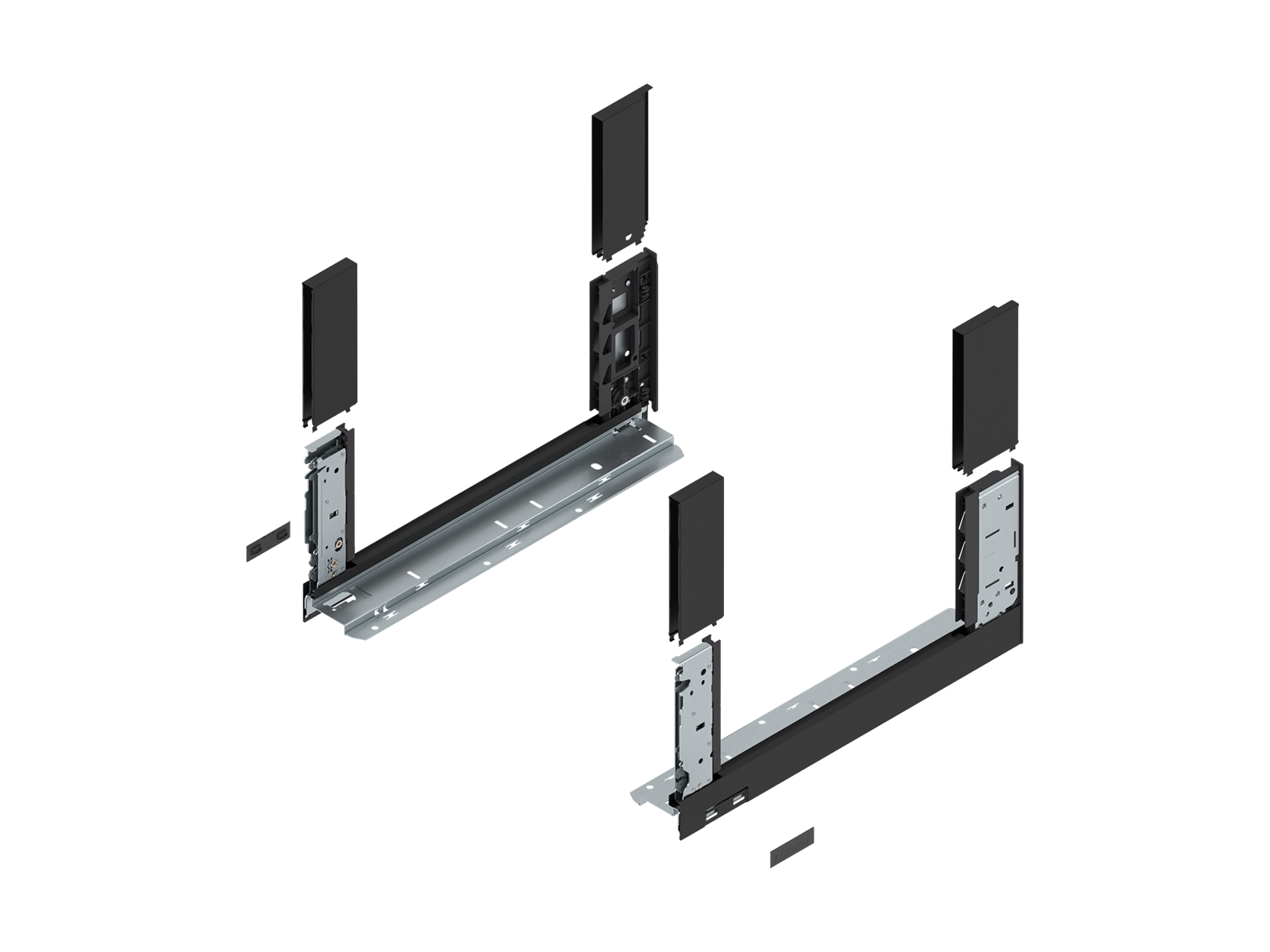 Царга LEGRABOX free, висота C (177 мм), НД=400 мм, ліва/права, LEGRABOX free, чорний карбон матовий Царга LEGRABOX free, висота C (177 мм), НД=400 мм, ліва/права, LEGRABOX free, чорний карбон матовий