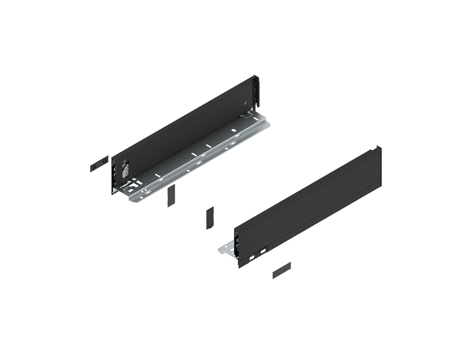 LEGRABOX царга, висота M (90.5 мм), НД=400 мм, ліва/права, LEGRABOX pure, чорний карбон матовий LEGRABOX царга, висота M (90.5 мм), НД=400 мм, ліва/права, LEGRABOX pure, чорний карбон матовий