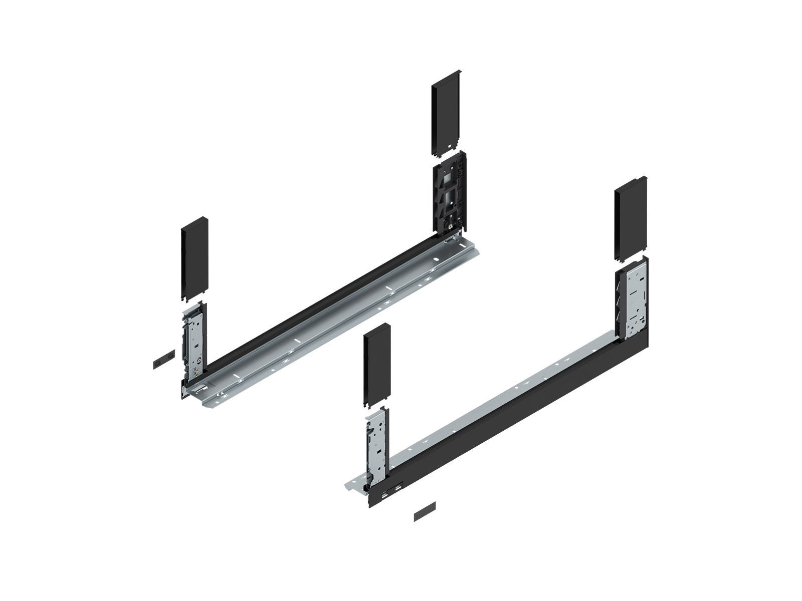 Царга LEGRABOX free, висота C (177 мм), НД=650 мм, ліва/права, LEGRABOX free, чорний карбон матовий Царга LEGRABOX free, висота C (177 мм), НД=650 мм, ліва/права, LEGRABOX free, чорний карбон матовий
