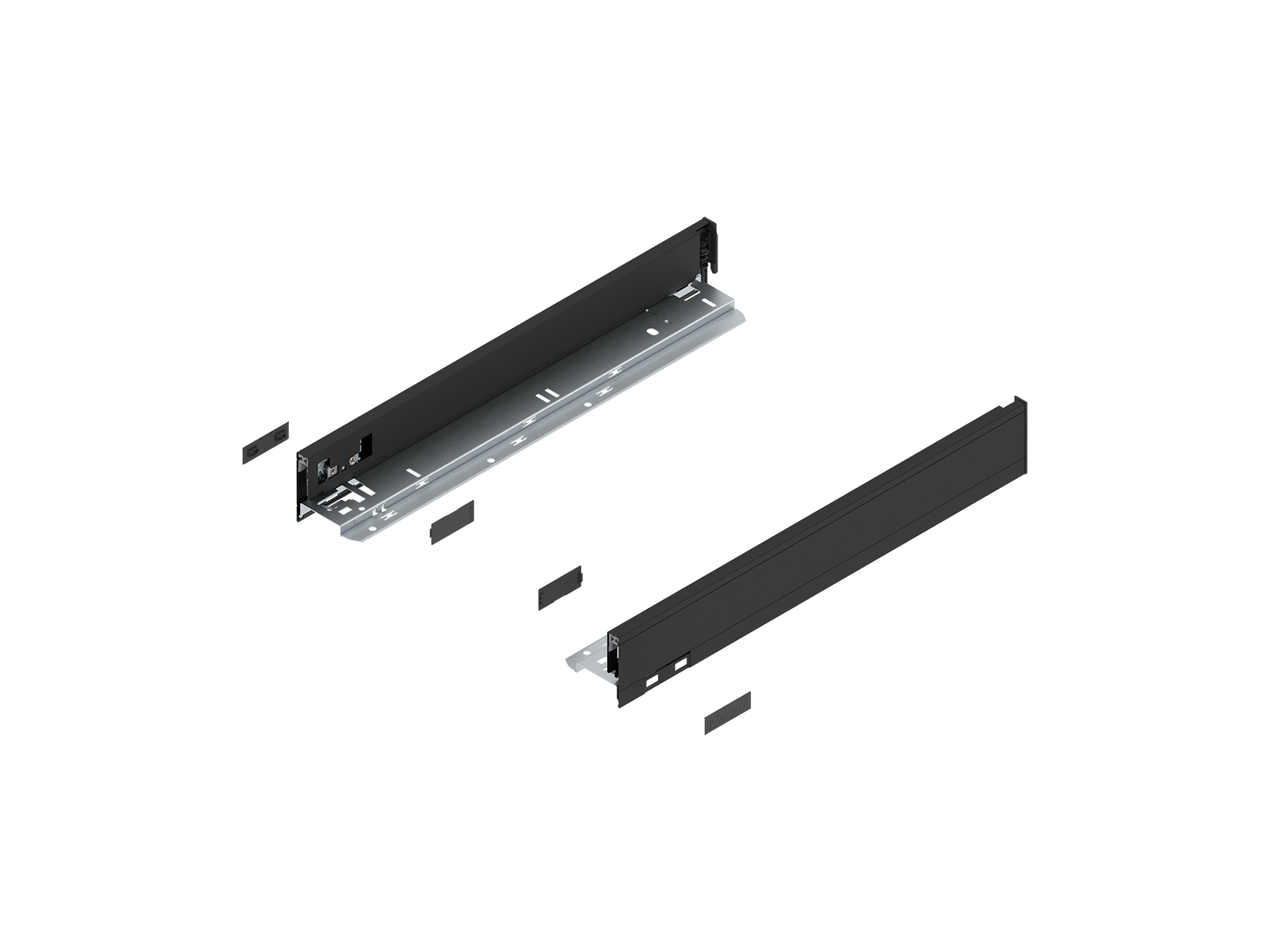 LEGRABOX царга, висота N (66.5 мм), НД=450 мм, ліва/права, LEGRABOX pure, чорний карбон матовий LEGRABOX царга, висота N (66.5 мм), НД=450 мм, ліва/права, LEGRABOX pure, чорний карбон матовий