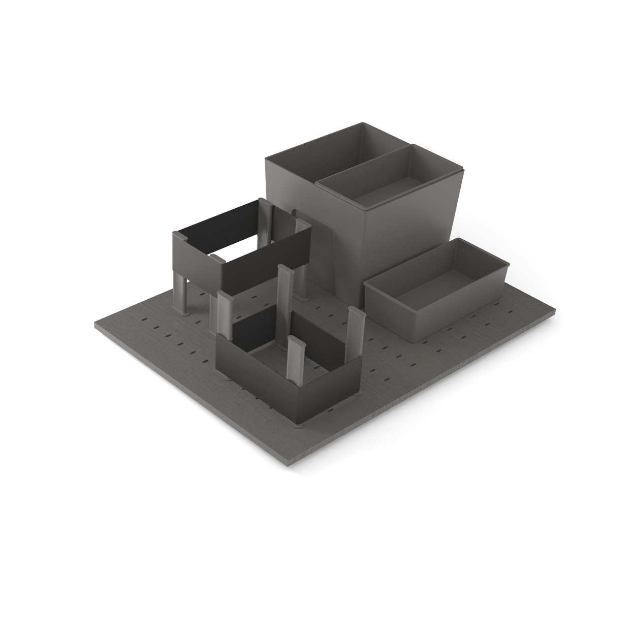 Лоток-основа з тримачами для припасів і багатофункціональною коробкою для зберігання (1325) 750мм (668х472мм), Tandembox, ясен/Оріон Лоток-основа з тримачами для припасів і багатофункціональною коробкою для зберігання (1325) 750мм (668х472мм), Tandembox, ясен/Оріон