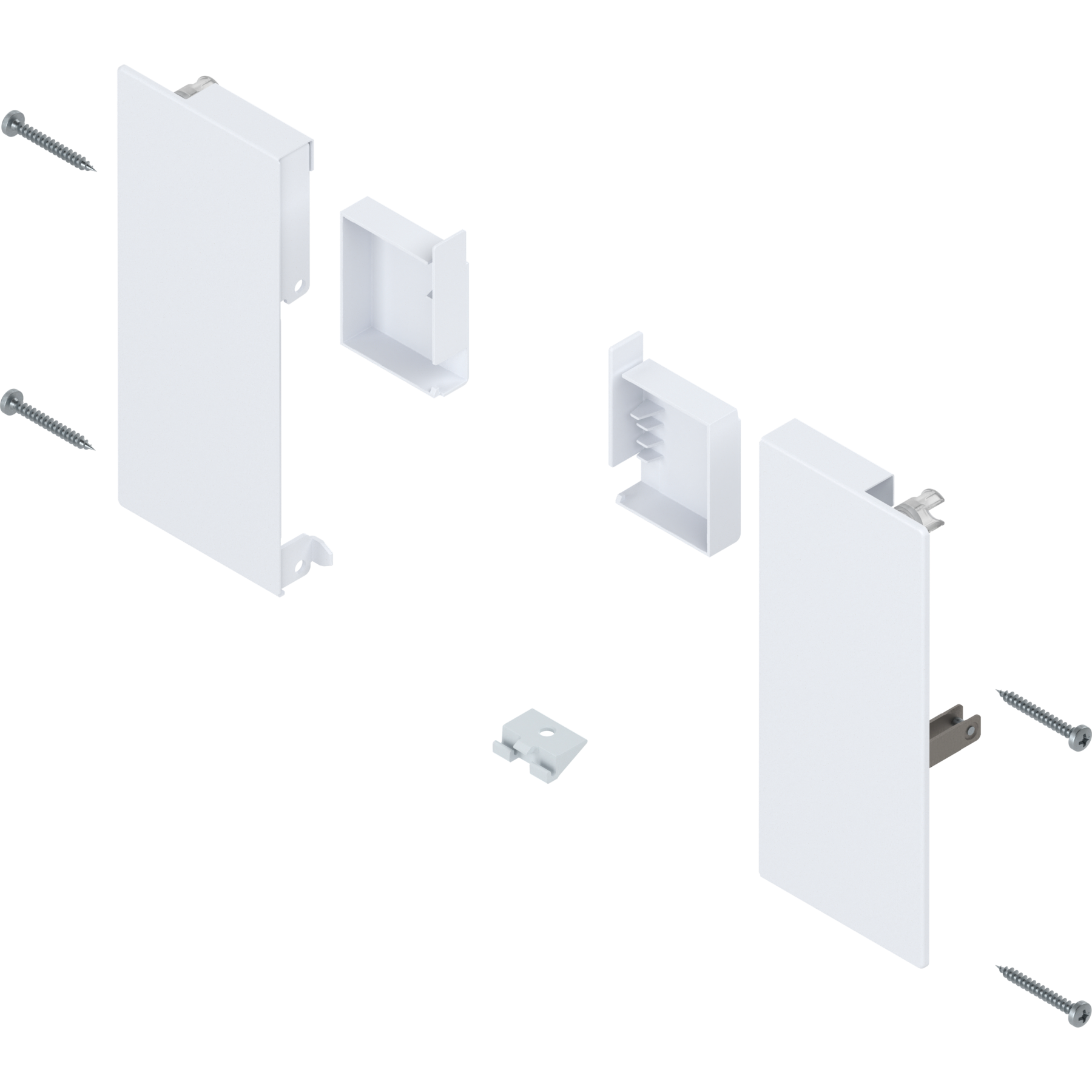 MERIVOBOX кріплення передньої панелі, K, R+L, SW-M (білий шовк)