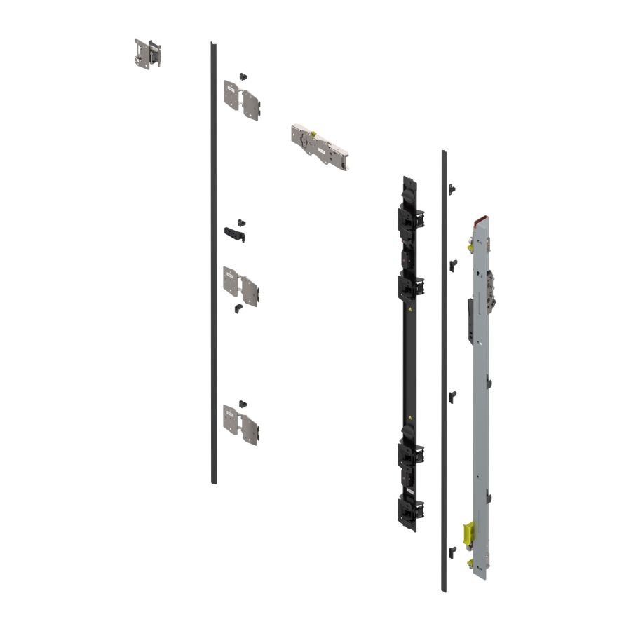 Подвійні двері, опора для шарнірів (Комплект), для висота ніші 1357–1506 мм, правий, оцинкована Подвійні двері, опора для шарнірів (Комплект), для висота ніші 1357–1506 мм, правий, оцинкована