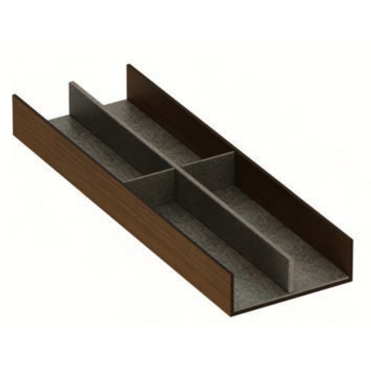 Органайзер для окулярів 150х472х50мм, Горіх Canaletto + Екошкіра Графіт Strio Органайзер для окулярів 150х472х50мм, Горіх Canaletto + Екошкіра Графіт Strio