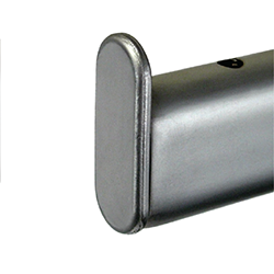 Заглушка-стопор для овальной трубы 30х15, никель сатин (сталь)