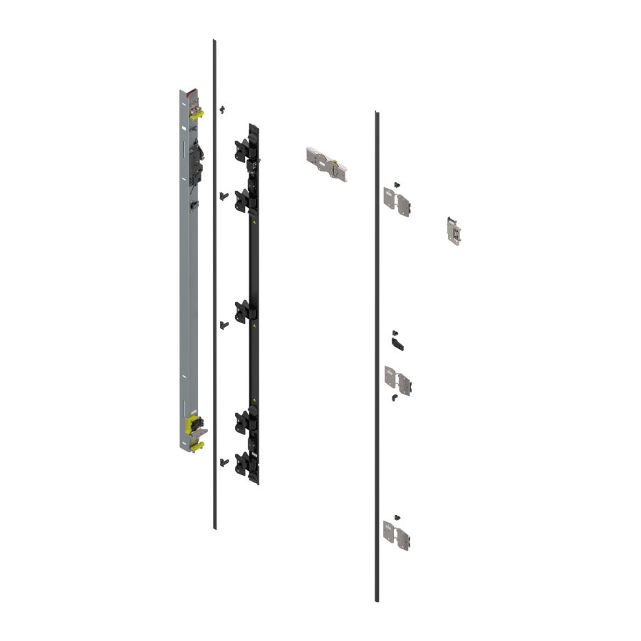 Подвійні двері, опора для шарнірів (Комплект), для висота ніші 1807–1956 мм, ліво, оцинкована Подвійні двері, опора для шарнірів (Комплект), для висота ніші 1807–1956 мм, ліво, оцинкована