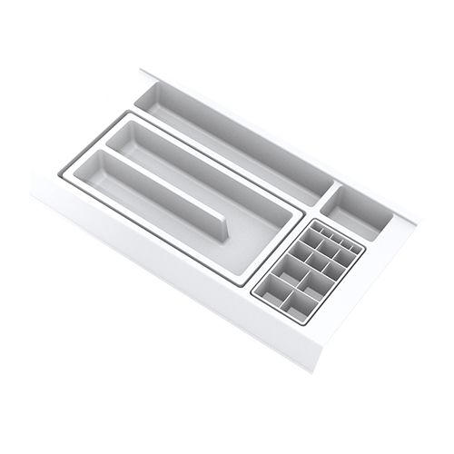 Органайзер для ванної кімнати (середній лоток), D=450мм, білий (пласт.) Органайзер для ванної кімнати (середній лоток), D=450мм, білий (пласт.)