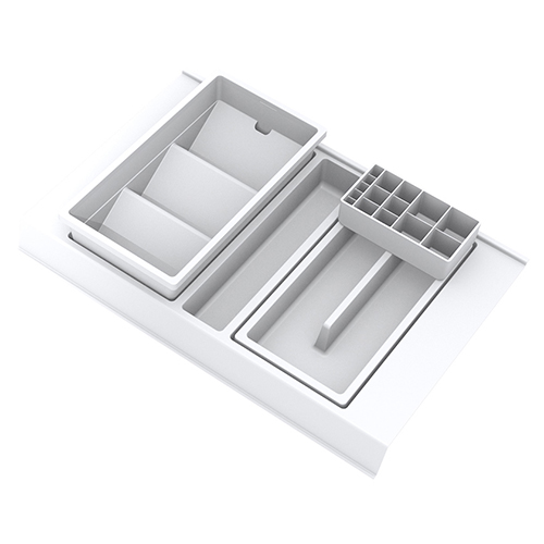 Органайзер для ванной комнаты (большой лоток), D=450мм, белый (пласт.)