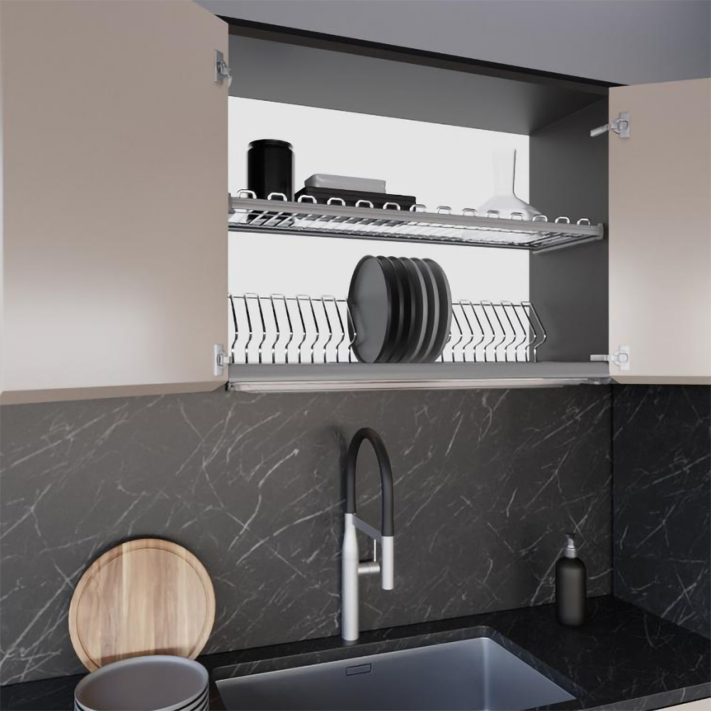 К-т сушарок 600мм, Ellite 2-х рівнева, хром на тримачах К-т сушарок 600мм, Ellite 2-х рівнева, хром на тримачах