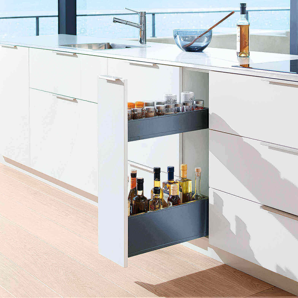 SPACE TWIN, LEGRABOX pure, NL=450 мм / 40 кг, колір терра-чорний матовий, висота царг MC SPACE TWIN, LEGRABOX pure, NL=450 мм / 40 кг, колір терра-чорний матовий, висота царг MC